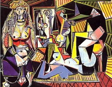 Cubism Painting - Les femmes d Alger Delacroix XV 1955 Cubism